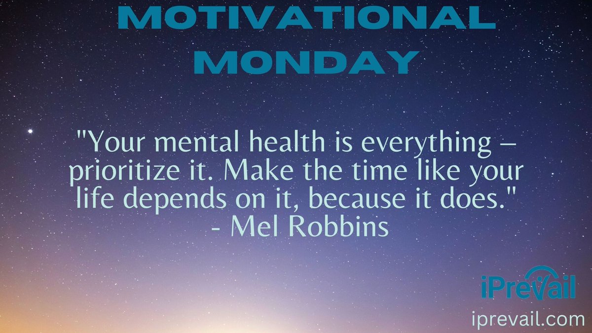 Feeling the #MondayBlues ?  Check out iprevail.com for additional #mentalhealth support! #MondayMotivation #MotivationalMonday