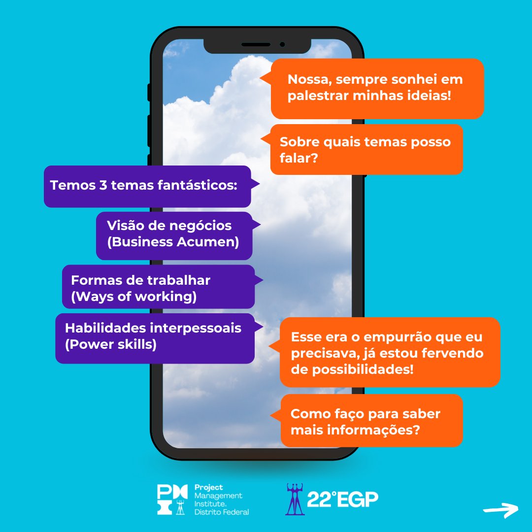 pmidf's tweet photo. É sua chance!

Então venha para o 22° Encontro de Gerenciamento de Projetos, mas desta vez… COMO um PALESTRANTE.

Acesse https://t.co/4JyRtgVa8y e participe! 

⚠ Não se esqueça de conferir o regulamento de submissão.

#egp #pmidf #projetos #liderança #agile #inovação #visão https://t.co/wq0nN8mX1X