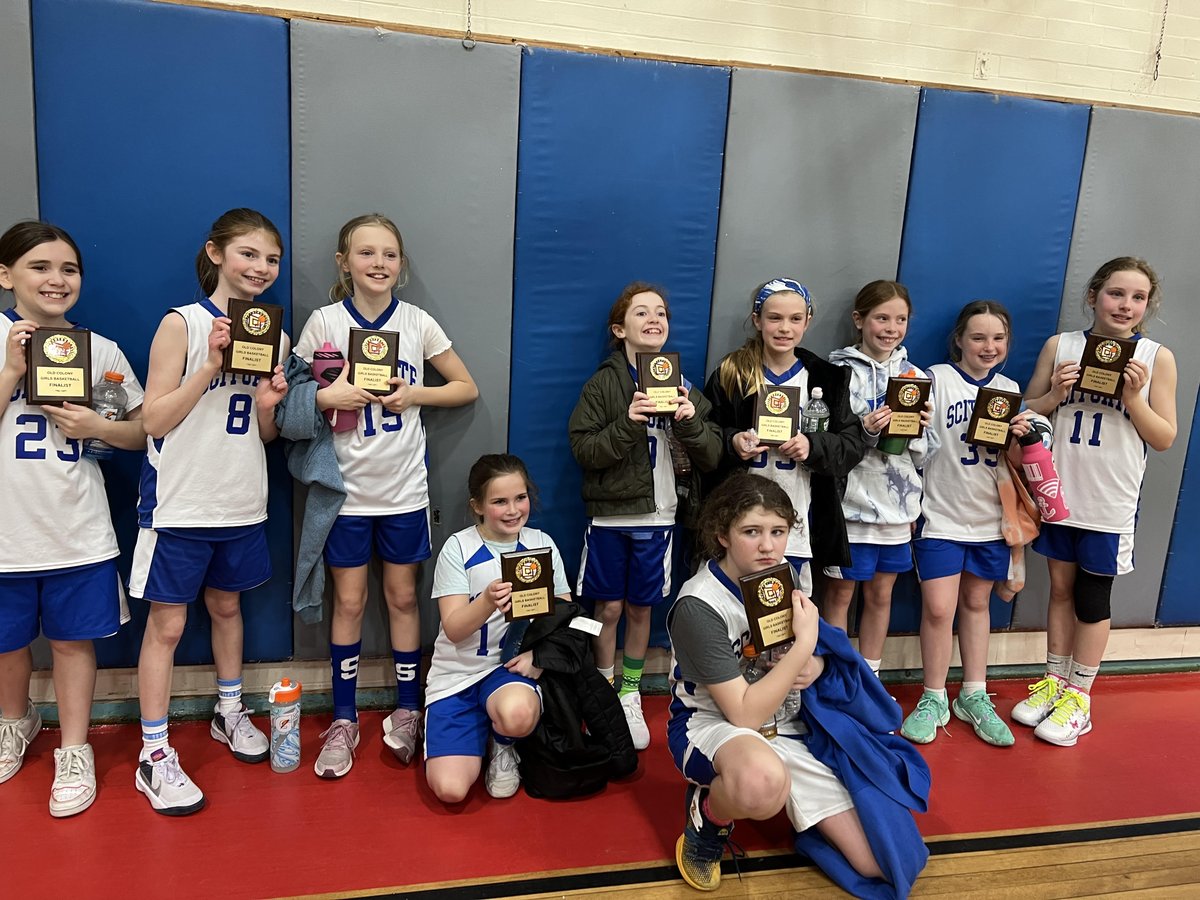 JenkinsMrP's tweet photo. Congrats Scituate's 4th Grade Girls, Old Colony League Division 1 Champs! 1st place regular season finish 13-1!  L to R: Callie Peterson, Claire Coffey, Claire Smith, Harper McNulty, Molly Mahoney, Victoria Frasu, Finley Joyce, Charlotte Wolfe, Charlotte Nangle and Ellery Griffin https://t.co/QcxttBqAhv