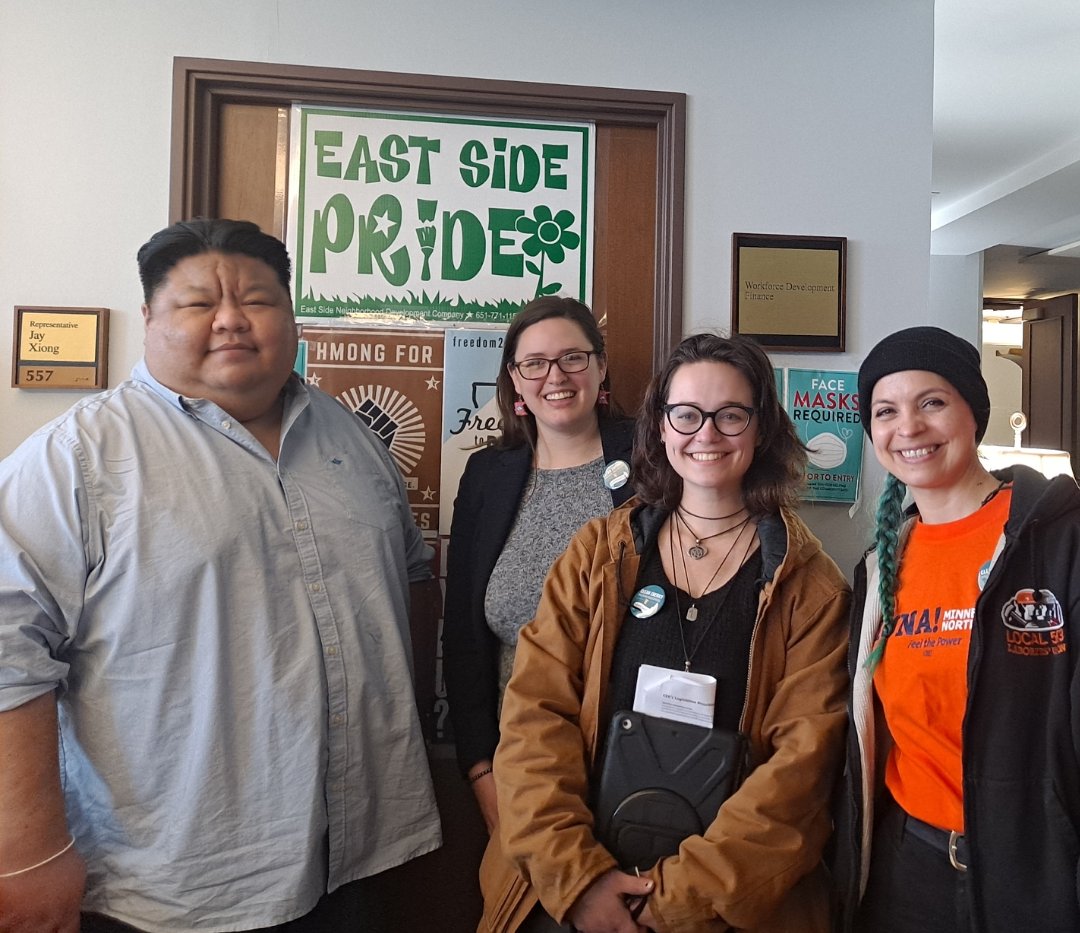 Last week, CEE's Tenley Feinberg and Sarah Northrup  met with with State Rep Jay Xiong &amp; a laborer from the union  <a href="/LIUNAMinnesota/">LIUNA MN & ND</a> at Clean Energy Business Day in Mpls. 

They discussed the importance of workforce development investments and CEE's important role in the field.