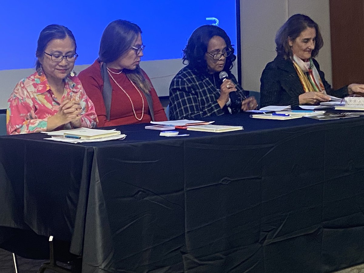 Prostitution &amp; sex trafficking survivor leaders at #CSW67 educating us about the pervasive violence, abuse, racism, misogyny &amp; myriad harm inherent to the sex trade.⁦<a href="/VednitaCarter/">Vednita Carter</a>⁩ ⁦<a href="/AlikaKinan/">Alika Kinan 🔻</a>⁩ Shandra Woworuntu ⁦<a href="/shandraVoH/">Shandra Woworuntu</a>⁩ #endDemand ⁦<a href="/SPACEintl/">SPACE International</a>⁩