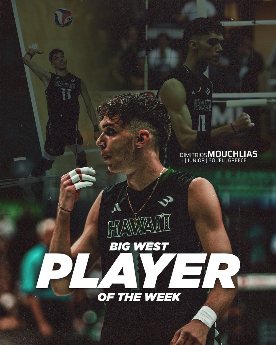 HawaiiMensVB's tweet image. From @OutriggerResort Invitational MVP to @BigWestSports Player of the Week. Congrats #Dimi!

🔗 bit.ly/3YIXsHN

#WarriorBall23 #NCAAMVB