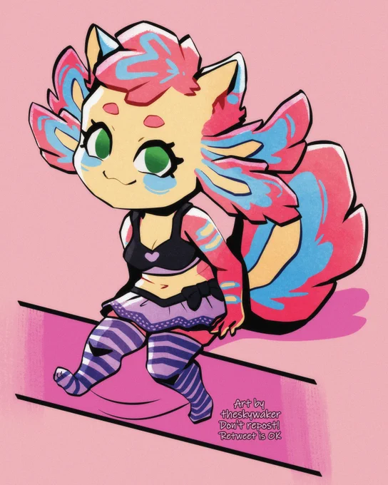 client request for my friend  !! their adorable cat axolotl!! thank you! 
