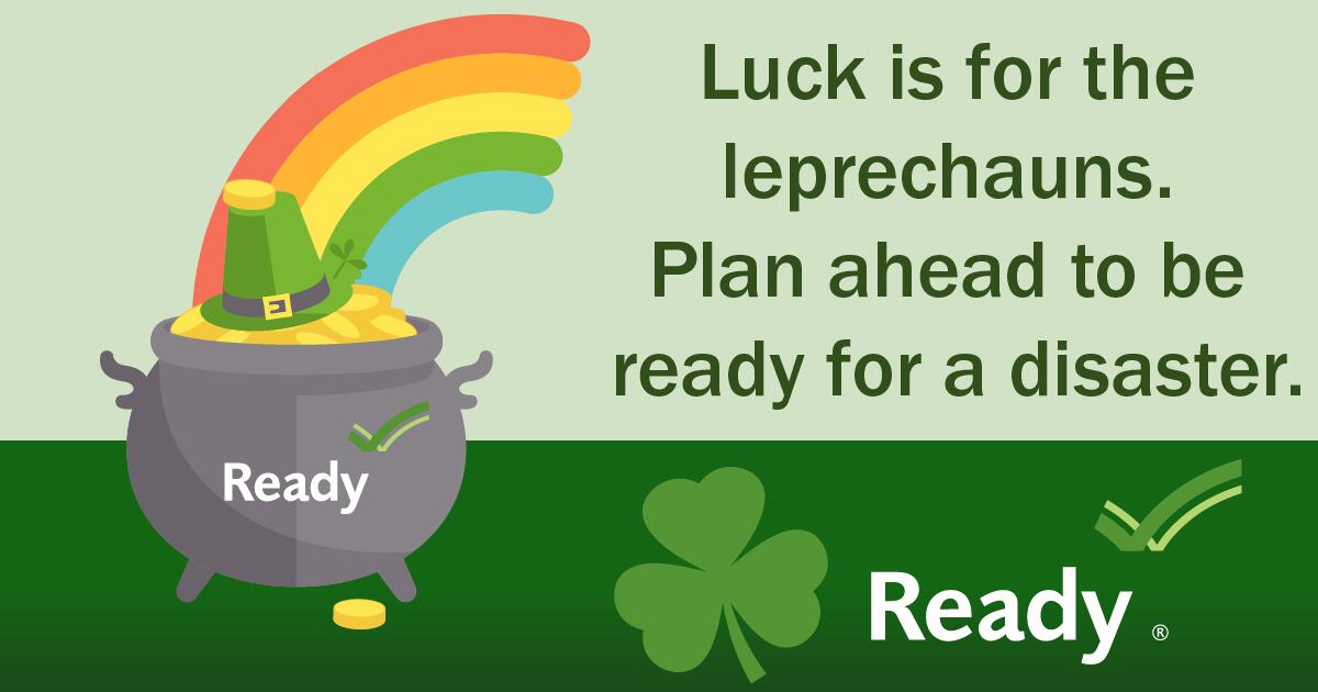 Luck is for leprechauns. Plan ahead to be ready for a disaster. #ItsNotLuck
catawbacountync.gov/news/its-not-l…