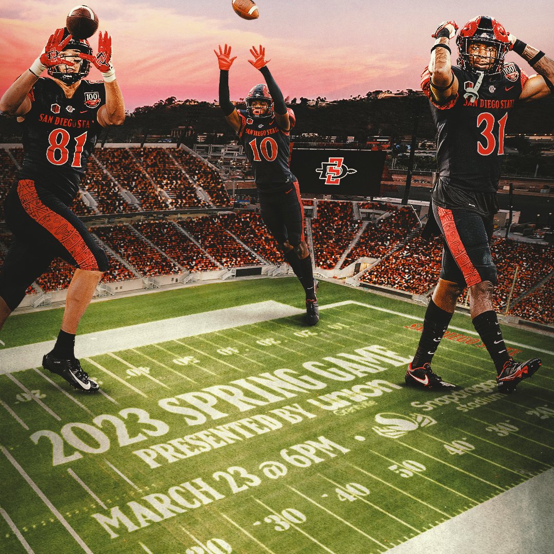 San Diego State Football (@AztecFB) on Twitter photo 2023-03-13 22:41:49 You can now claim your FREE tickets for our Spring Game at GoAztecs.com/SpringGame. We'll see you at @SnapdragonStdm on March 23! #TheTimeIsNow You can now claim your FREE tickets for our Spring Game at GoAztecs.com/SpringGame. We'll see you at @SnapdragonStdm on March 23! #TheTimeIsNow