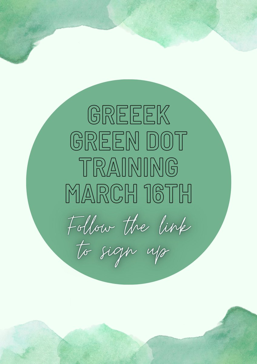 Looking to get green dot trained? Follow the link in our Instagram bio to reserve your spot!!!
<a href="/HeidelbergU/">Heidelberg University</a>