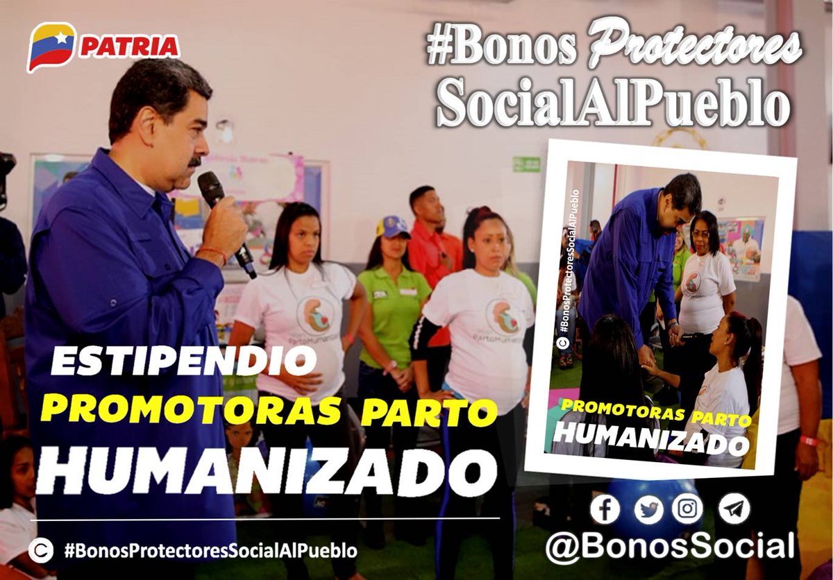 BonosSocial's tweet photo. 🚨 #ATENCIÓN: Hoy #13Mar inicio el pago de Estipendio #PromotorasPartoHumanizado (marzo 2023) a través del Sistema @CarnetDLaPatria enviado por nuestro Pdte. @NicolasMaduro 

✅ Monto en Bs. 180,00

@BonosSocial 
#BonosProtectoresSocialAlPueblo  
 #ChávezDelMundo https://t.co/RXXiPU2v1Q