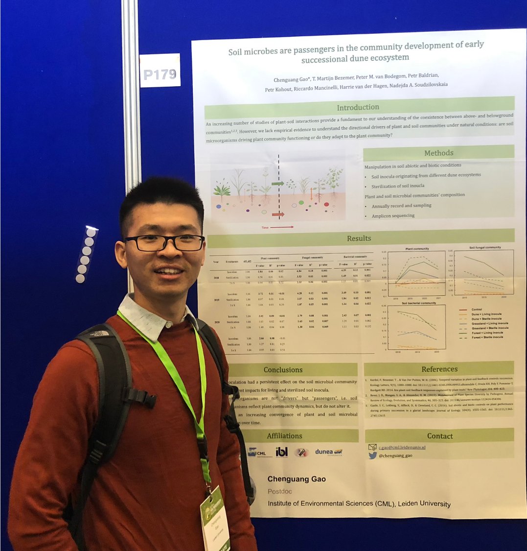 Day 1 #GSB2023 in Dublin show the last chapter of my PhD work. 
Take home message: soil microbes are not "drivers" but "passengers" in the community development of early successional dune ecosystem.