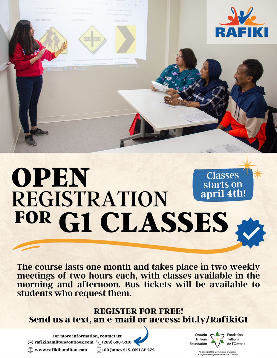 Being one of the most common means of identification used in Canada, a driver's license is an essential document for most residents. This class provides students with an overview of what is needed to obtain the G1 license, proposing a panoramic reading of the rules and procedures