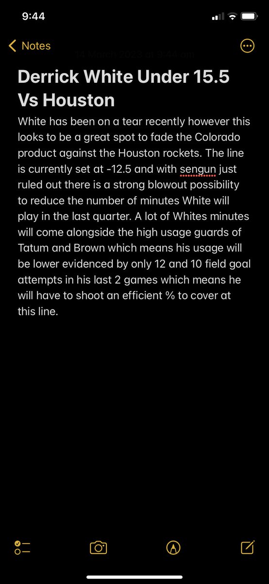 BACK_UNDER_NBA's tweet photo. 2 Units - Derrick White Under 15.5 Points Vs Houston Rockets #NBA #PrizePicks #PlayerProps #Celtics #Tatum #Rockets #Houston #Boston #Dfs #GamblingTwitter #Freepicks #bettingsports #DraftKings #fanduel https://t.co/bHOFQXhUeJ