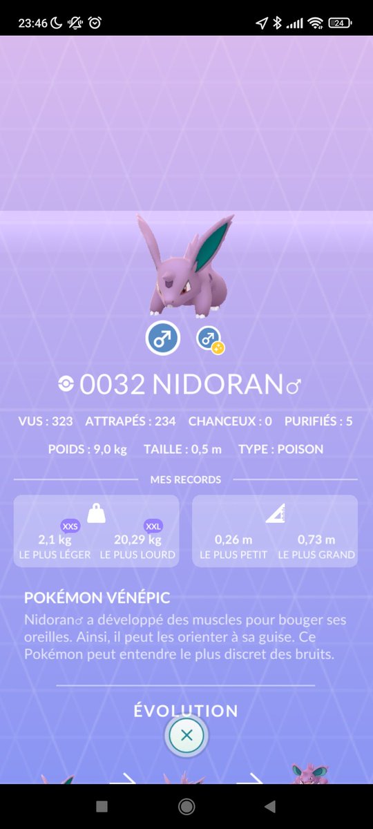 DaPokemonLady's tweet photo. There is da #Shiny boi !!! #Shiny #Nidoranβ β¨π. This #ShinyPokemon hid from me for so long, but you can't hide the sparkles from me, little one π
#PokemonGO #PokemonGOApp #PokemonGOShiny #Arlo #ShinyNidoran #GoRocketTeam #ShinyCheck #Shinyhunting https://t.co/xJsL7hIFcC
