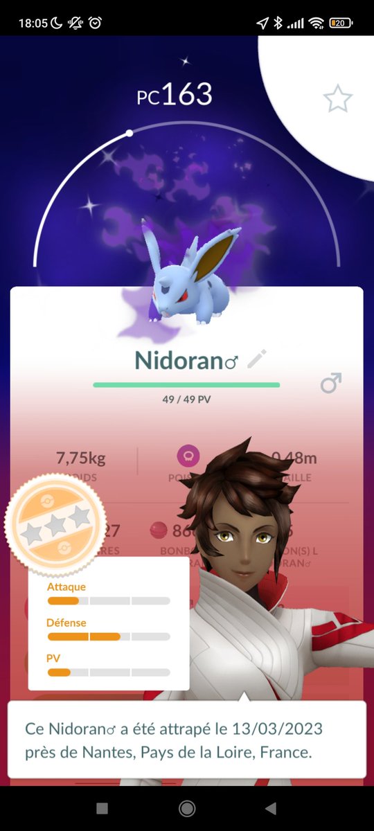 DaPokemonLady's tweet photo. There is da #Shiny boi !!! #Shiny #Nidoranβ β¨π. This #ShinyPokemon hid from me for so long, but you can't hide the sparkles from me, little one π
#PokemonGO #PokemonGOApp #PokemonGOShiny #Arlo #ShinyNidoran #GoRocketTeam #ShinyCheck #Shinyhunting https://t.co/xJsL7hIFcC