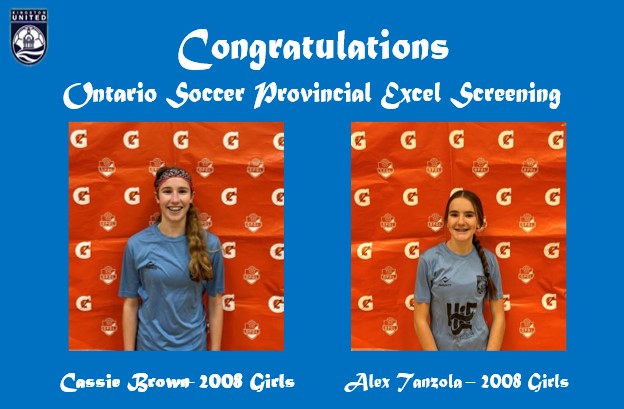 KingstonUnited's tweet photo. HUGE Congratulations to Cassie Brown and Alex Tanzola, of our 2008 OPDL Girls Team, who have been selected to the @ontario_soccer Provincial Excel Screening Competition. Both Cassie and Alex had a brilliant 2022 season. Good Luck Girls! #DedicatedtoDevelopment https://t.co/vv1m21Cogd