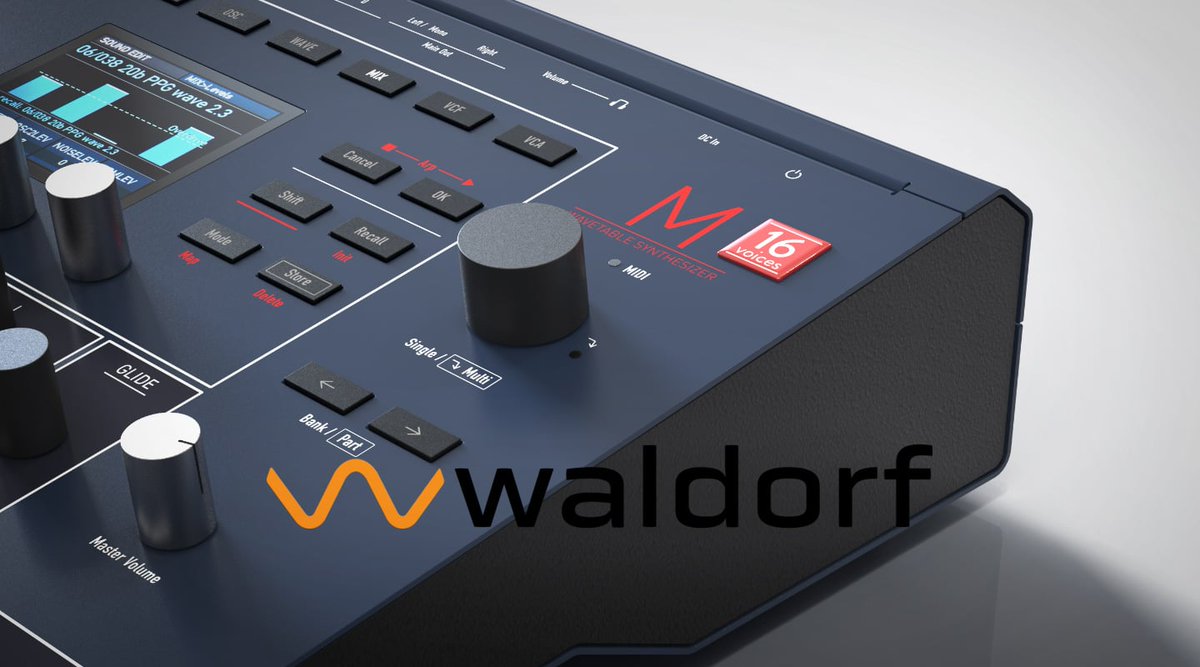 AudioTechnology's tweet image. Waldorf M 16Voice - audiotechnology.com/news/waldorf-m…
Waldorf Music has responded to many requests from the community and made it a reality. The Waldorf M is now available in a special edition variant with 16 voices. M’s musical heart is now a 16-voice polyphonic, four-part multitimbra...