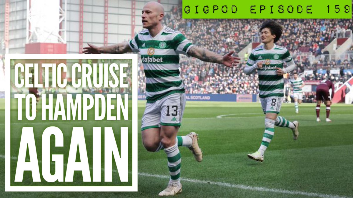 🎙NEW PODCAST🟢⚪️
🏟GIGPOD EP 159: CELTIC CRUISE TO HAMPDEN AGAIN🏟

Discussing🗣

🏴󠁧󠁢󠁳󠁣󠁴󠁿🏆 Scottish cup reaction, colossal CCV, Kyogo bodying us since Pittodrie, semi final chat and a Glasgow boozer SHAMED🍺

Spotify: open.spotify.com/episode/4bcyDO…

And everywhere else as per 🎧