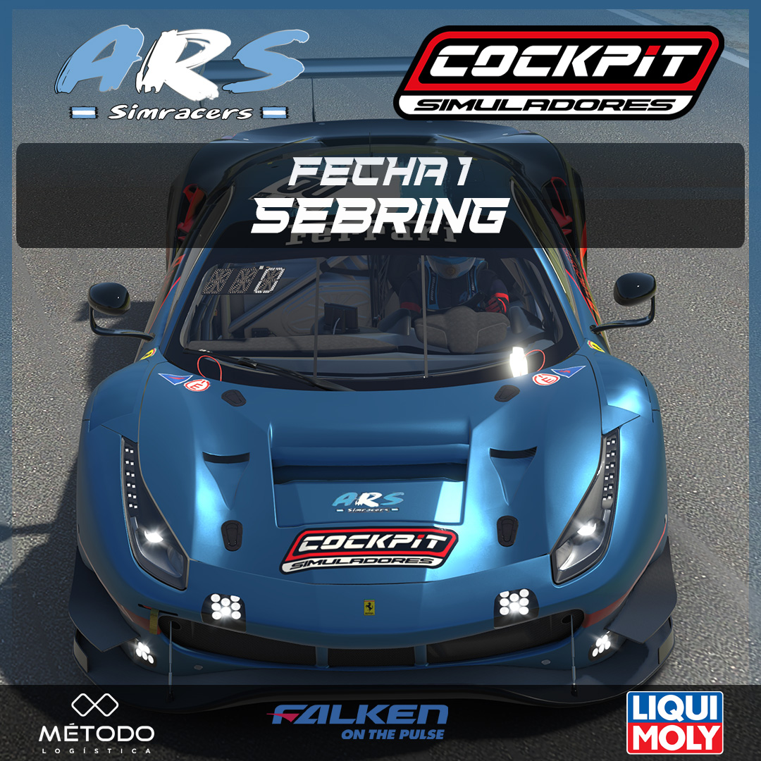 ARS Cockpit Simuladores (@arssimracer) on Twitter photo Semana del <a href="/ArsSimracer/">ARS Cockpit Simuladores</a>
Por el campeonato de <a href="/AutodromoV/">Autodromo Virtual</a> , <a href="/danirossi48/">Daniel Rossi</a> y <a href="/fredessss/">fredes</a> estarán presentes en #spa
Y por el 1er fecha del campeonato de Velocidad virtual, <a href="/monzonl/">Lucas Monzon</a> y <a href="/mauromilanese/">Mauro Milanese</a> estaran en #Sebring
Buena suerte equipo! Semana del <a href="/ArsSimracer/">ARS Cockpit Simuladores</a>
Por el campeonato de <a href="/AutodromoV/">Autodromo Virtual</a> , <a href="/danirossi48/">Daniel Rossi</a> y <a href="/fredessss/">fredes</a> estarán presentes en #spa
Y por el 1er fecha del campeonato de Velocidad virtual, <a href="/monzonl/">Lucas Monzon</a> y <a href="/mauromilanese/">Mauro Milanese</a> estaran en #Sebring
Buena suerte equipo!
