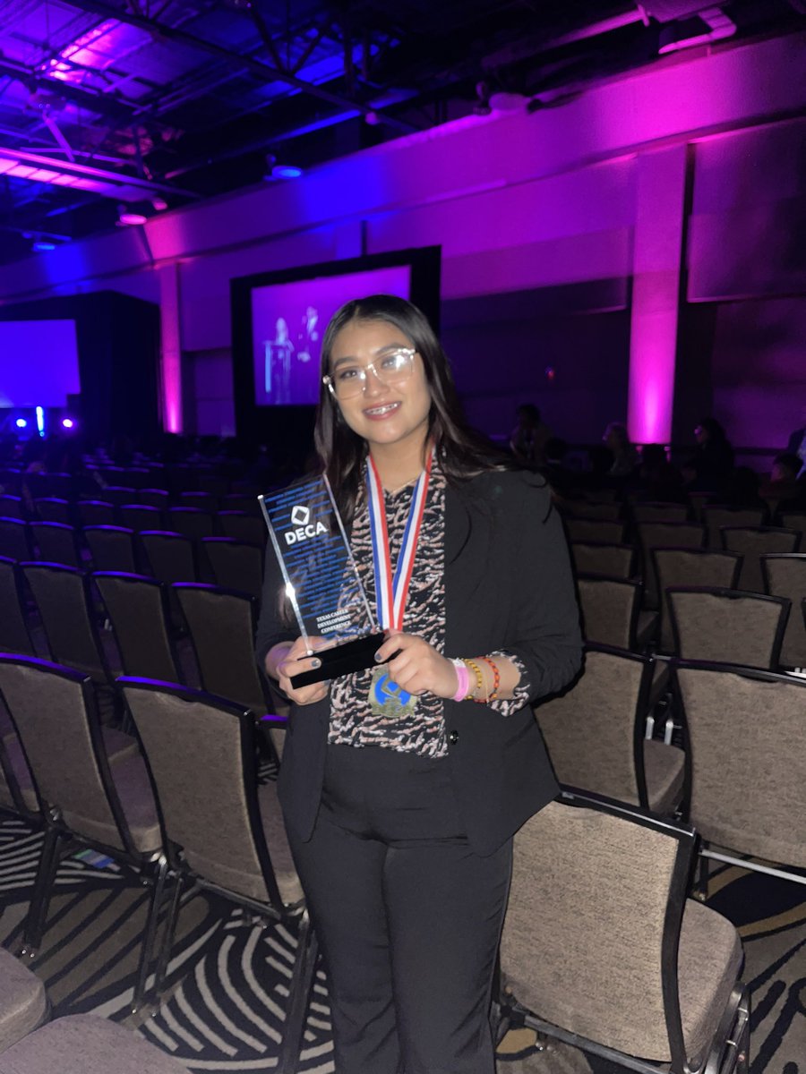 GRCTCMarketing's tweet photo. We are going to Disney World! Anahi Acosta advanced to International DECA competition and will be competing in Orlando! So proud of all of our State competitors! #garlandisd #texasdeca #deca @GR_CTC https://t.co/1Ts7c6RfOc