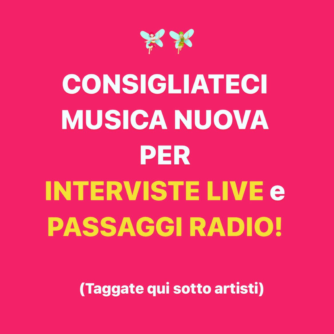 Consigliateci nuova musica per interviste live e passaggi radio! #music #artist #radio