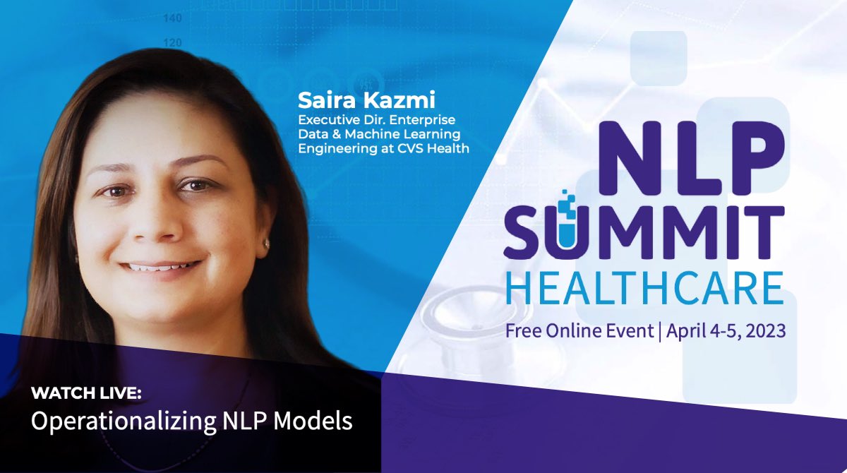 Join me for my talk about MLOps at the virtual #NLPSummit 2023 on April 4-5 by @JohnSnowLabs! Two days of immersive content focusing on #NLP applications in healthcare and life sciences. Register here for free: nlpsummit.org