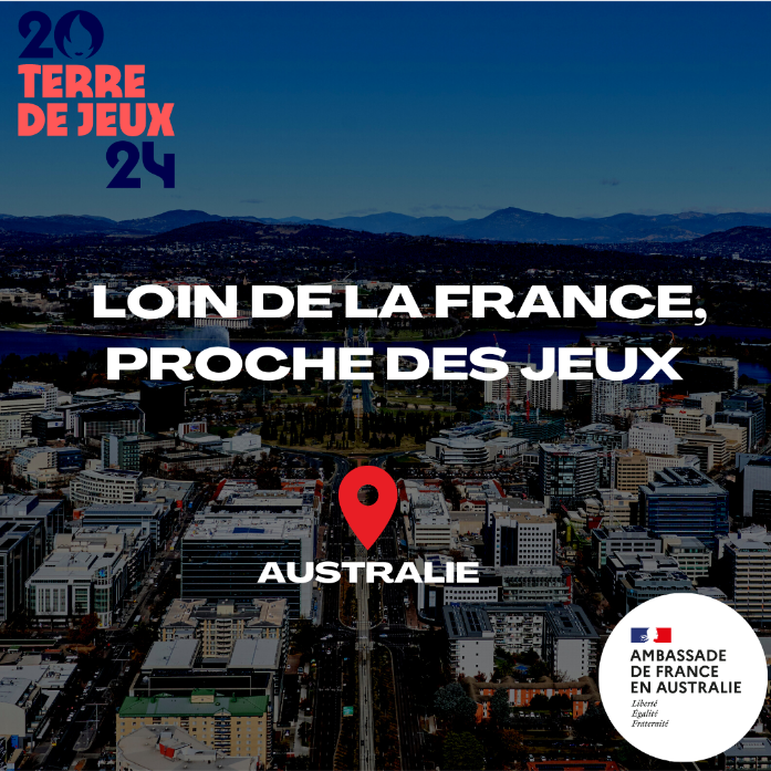 QLDEducation's tweet photo. Thank you, Vanuatu and Canberra, for passing the baton. The relay around the world #TerredeJeu2024 has now arrived in Brisbane. White Hills State College students are ready. #whsc #frenchbilingual #FBP #TerredeJeu2024 #alliancefrancaisedebrisbane @Paris2024et @francediplo https://t.co/cUSkFYCgDu