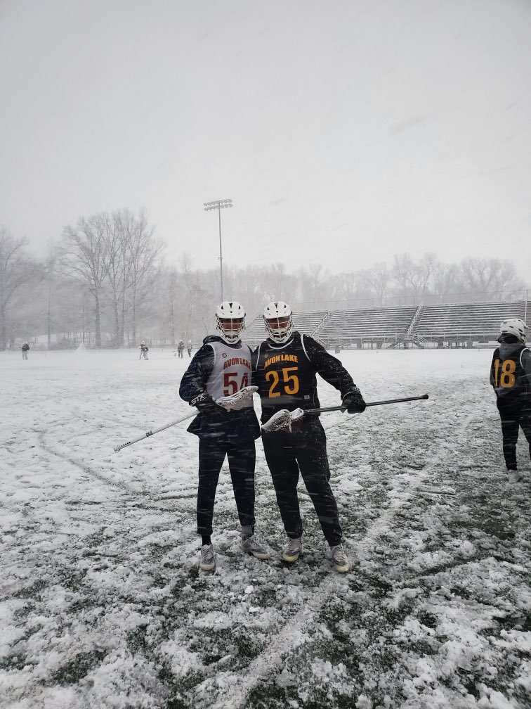March in Ohio means snow AND lacrosse!