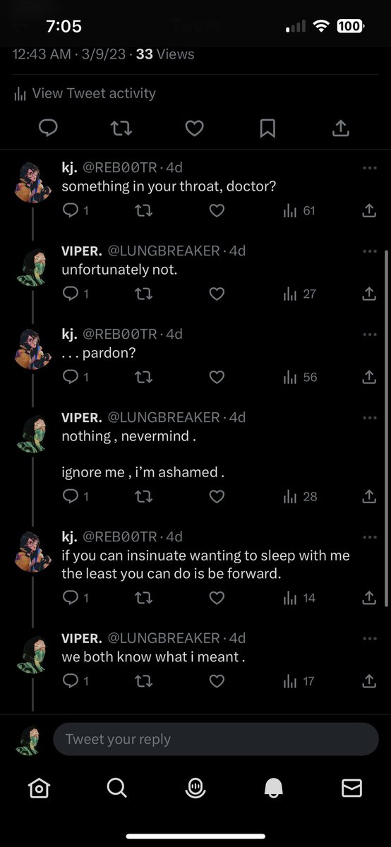 / gonna make a post of my own since we’re being childish. i wouldn’t ever normally just go around trying to throw sabine onto people without their consent, or without their interest . 

forgive me for misconstruing this writers intentions.