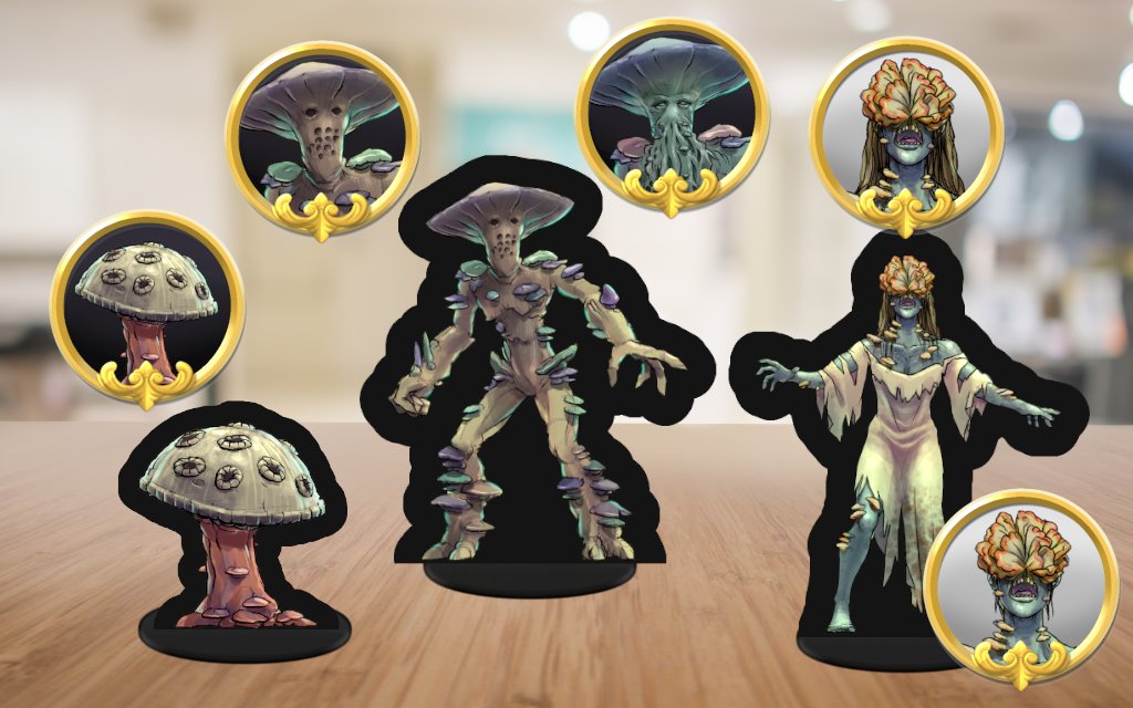 Here's past week's set: Fungus Folk! (Myconid, Shrieker and Fungus Zombie)

Free version at 
patreon.com/posts/79827543 (includes VTT token ⭐)

More than 600 characters/monsters available for free: sites.google.com/view/papermage…

#dnd #tabletopgames #ttrpg #paperminis #dungeonsanddragons
