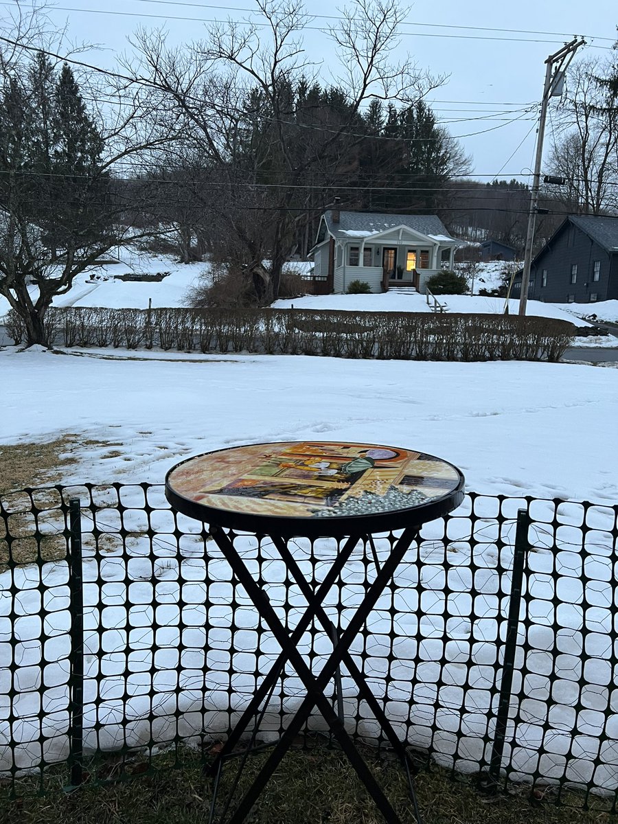 wende9's tweet photo. All ready to measure some snow in Oneonta NY 😊 Currently 3/13/23 @ 7:00pm @weatherchannel @ReynoldsWolf @HowardManges https://t.co/HGkLDqDOIw