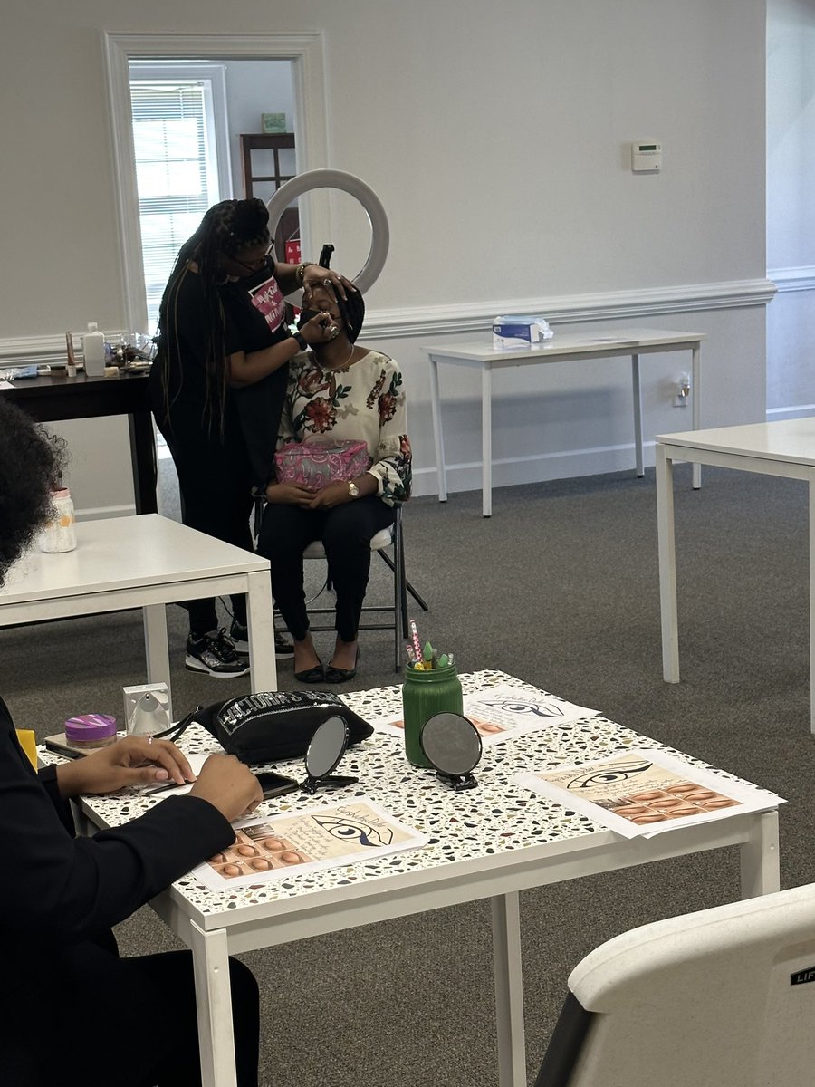 rmadst's tweet photo. Additionally, the ladies were inspired by guest motivational speaker, Stephanie Daniels, who shared her love for makeup. She explained makeup, when applied correctly, can be used to enhance your beauty. https://t.co/zbfGdBOZlj