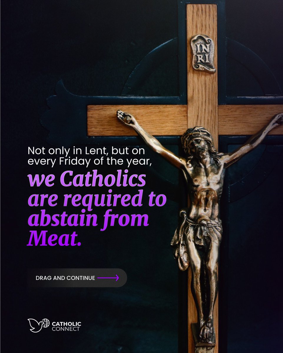 catholiccaring's tweet photo. Not only on Passion Friday, nor only on Ash Wednesday. 

Drag and Discover on which days we should abstain from meat.

Help us continue with our mission and evangelization:

📲 Click on the link in the bio, visit our websit...
Full Post: https://t.co/cIZwiwLxXK https://t.co/jJIrPwaUqu