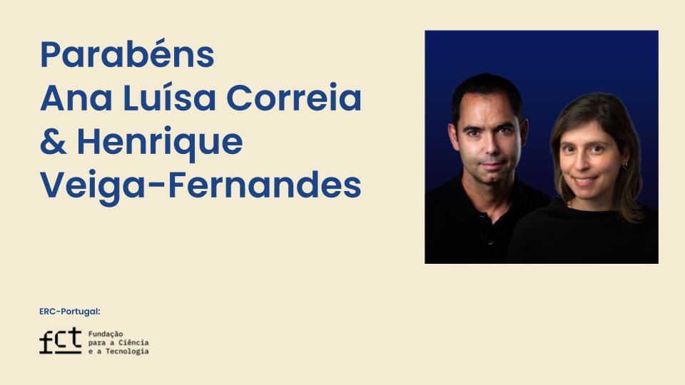 ChampalimaudF's tweet photo. Parabéns à investigadora principal, @alpcorreia , e ao investigador principal e Diretor do CR, Henrique Veiga-Fernandes, por receberem duas ERC-Portugal Grants, financiadas pelas Fundação para a Ciência e Tecnologia.
#Parabens #Ciencia #Financiamento #ERCPT @Neuro_CF @fct_pt https://t.co/byA80Vbybz