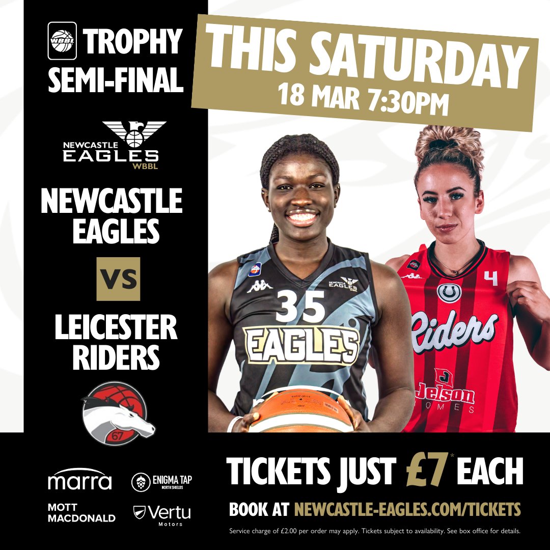 NewcastleEagle's tweet photo. ππ Don't miss our @WBBLofficial team's #WBBLTrophy Semi-Final this Saturday at @VertuArena vs @RidersWomen!
π Book now at https://t.co/JKNtOmLlpr
#HowayTheEaglesLasses #BritishBasketball https://t.co/tcKKs8XZRw