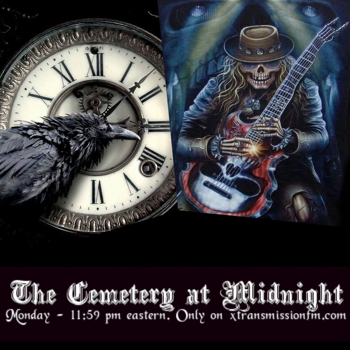 It's gonna be a good ole fashioned hodgepodge night in the Cemetery, with plenty of new and classic #goth #rock #punk #metal and whatever else we can find. Plus, we'll talk about those awards that were dealt this weekend. Join us at 11:59 pm eastern on xtransmissionfm.com