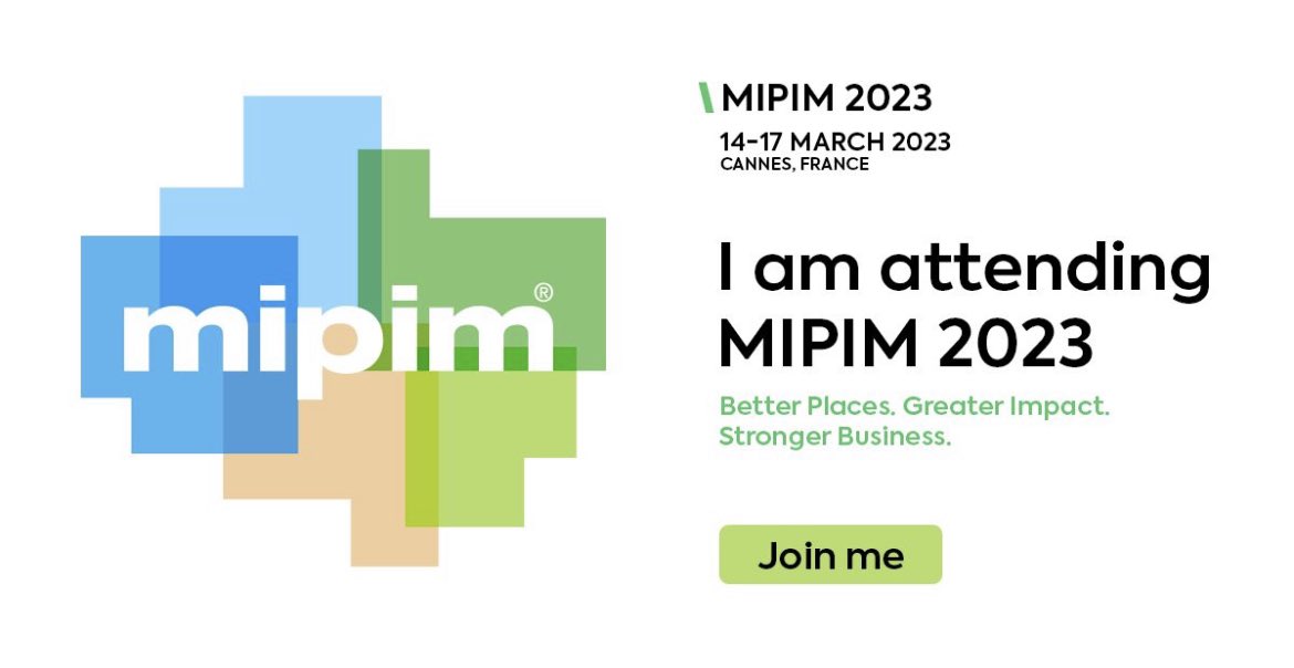 We are joining #Mipim2023 <a href="/MIPIMWorld/">MIPIM</a> Please contact us to meet!