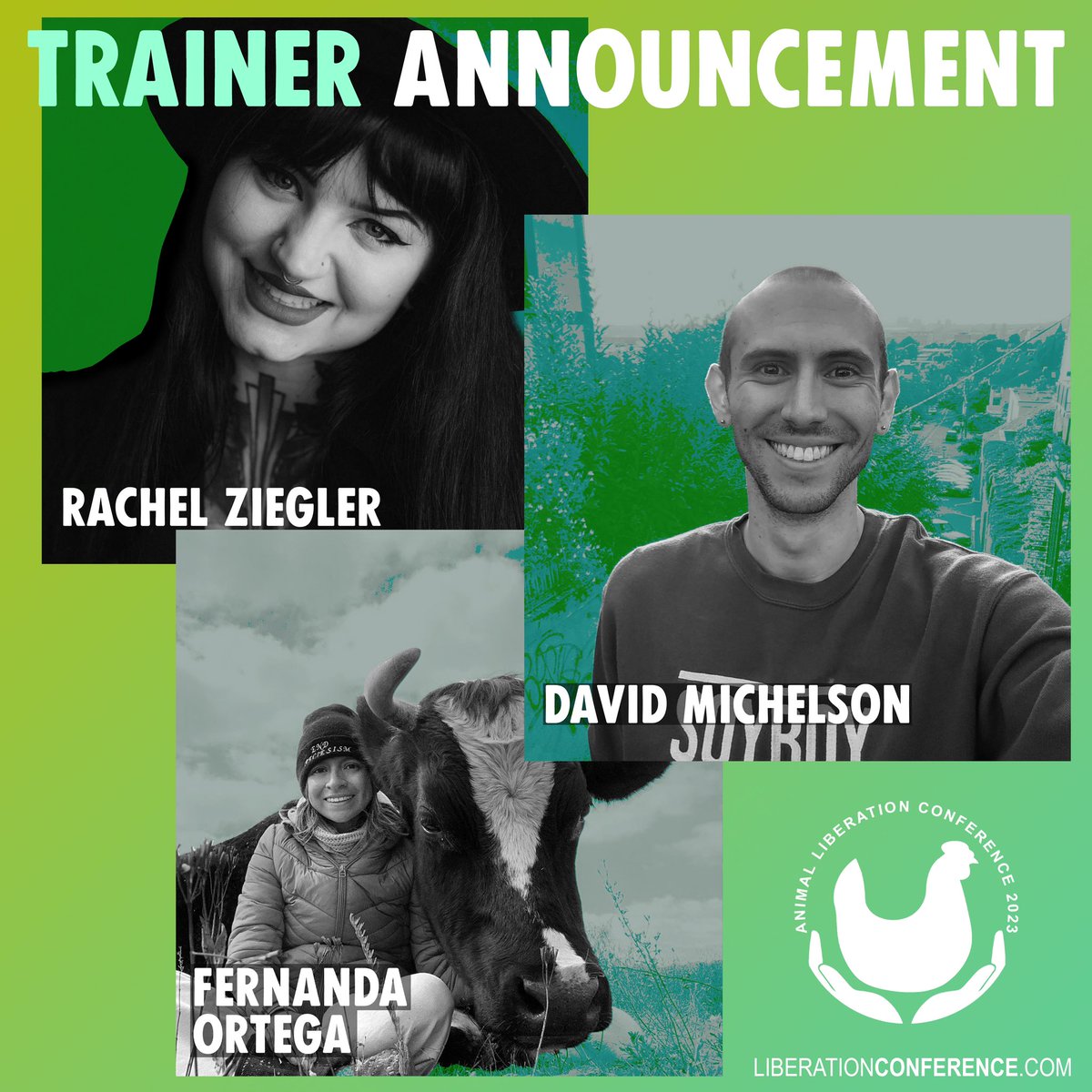 DxEverywhere's tweet photo. ANNOUNCING OUR 2ND ROUND OF TRAINERS FOR THE ANIMAL LIBERATION CONFERENCE!! Joining us this year will be: Fernanda García-Naranjo Ortega, David Michelson, &amp; Rachel Ziegler!
Register within the next 24 hours &amp; use code “workshops” to get 20% off!!
https://t.co/P9jMGwTQ6i #ALC2023 https://t.co/7rIPdp2R0H