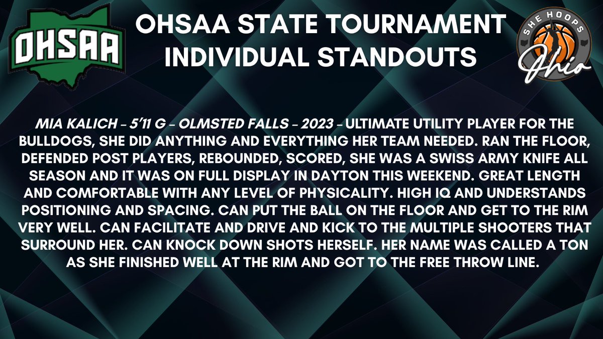 Nice write up on Mia!