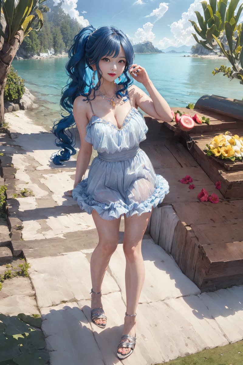 Ciberyai's tweet photo. I got a new skin for her🥰 it’s summer time! #ai #AIart #AIArtwork #cosplay #cosplayergirl #anime #gaming #AzurLane #stablediffusion #stablediffusionart #sexy #kawaii https://t.co/6tpED2dHAX