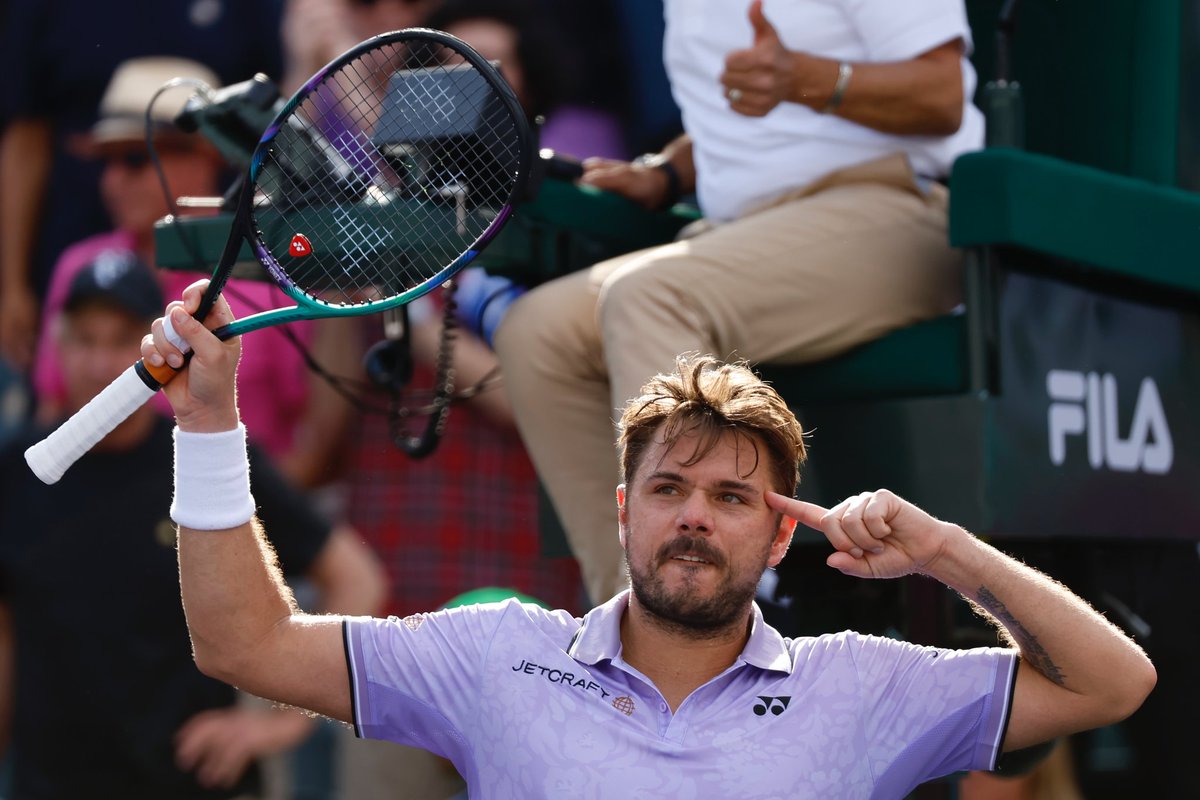 À bientôt 38 ans et après son retour sur le circuit la saison dernière, Stan Wawrinka a remporté son 3e match face au TOP 10 sur les 6 derniers mois. 🤯

✅️ Daniil Medvedev - 1/8 Metz
✅️ Casper Ruud - R1 Bâle
✅️ Holger Rune - R3 Indian Wells

Le lion est toujours là. 🦁👈