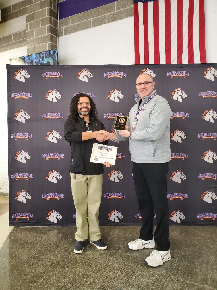 CONGRATULATIONS to our Beginning Teacher of the Year, Mrs. Cross, &amp; our Support Employee of the Year, Mr. Pineda!