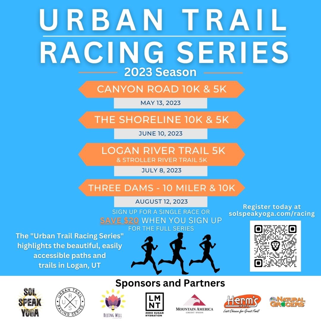 First race in 2 months! Sign up today and SAVE on registration!!!
solspeakyoga.com/racing

#RunLogan #UrbanTrailRacingSeries #SolSpeakCommunity #LoganUtah #CacheValley #SolSpeakYoga #Running #DowntownLogan #5Krun #5Krace #10Krun #10Krace #cachevalleyrunners #UTRS