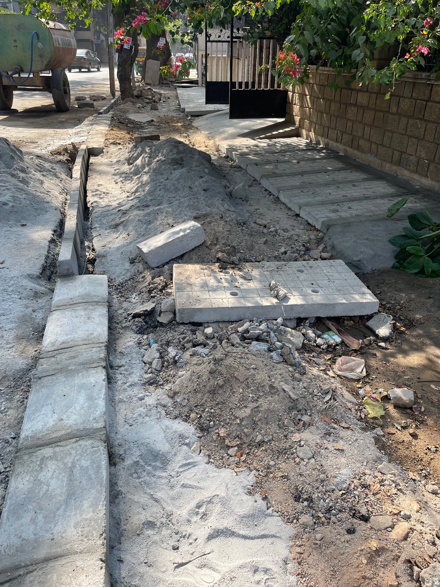 SidDebV's tweet photo. From March 5th to March 14th, living in a dust bowl with access to get in and out of the house being a challenge when it should not have been. Koramangala 1st Block pains. I hope no further digging once completed. @BBMPAdmn 
 @BBMPCOMM  @swaccha_bbmp @VOfKoramangala https://t.co/ncxhKG5qjh