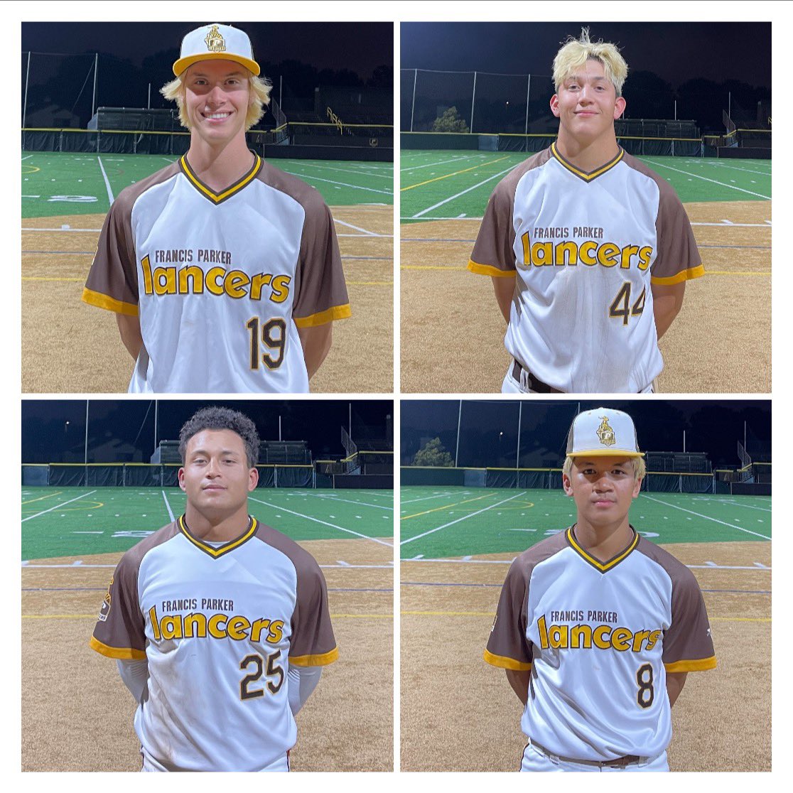 lancers_base's tweet photo. Scripps Ranch 2 R 5 H 2 E
Francis Parker  3 R 7 H 2 E

⭐️’s of the Game:

Julian Custer (‘23)
7 IP 3 H 2 R 0 ER 3 BB 11 K

Diezel Hernandez (‘25)
2 for 4; 2 RBI (walk-off hero)

Chris Williams (‘23)
2 for 3; 2 R

Ben “Trey” Gudoy (‘25)
1 for 4
2 IP (W) 2 H 0 BB 2 K https://t.co/QBVjheu9FD
