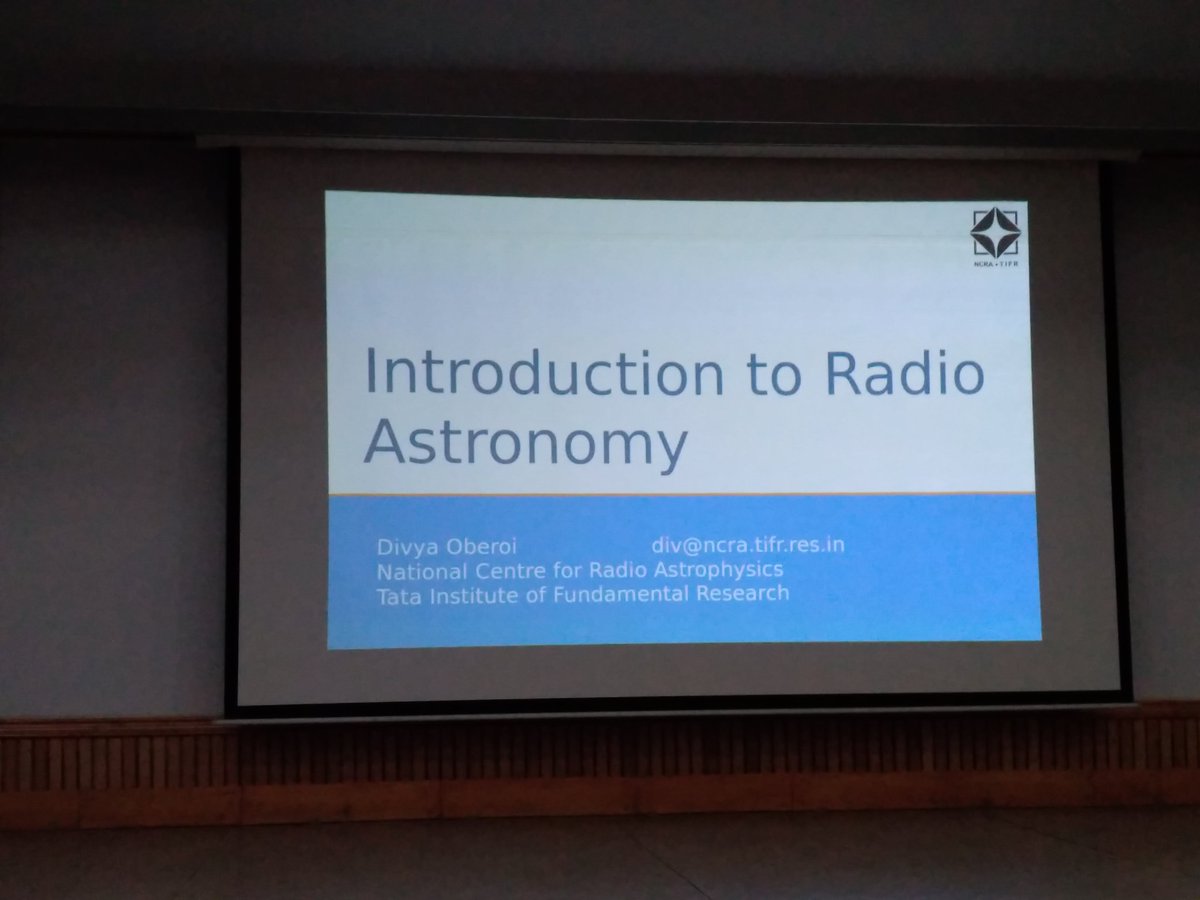 RichaNaja's tweet image. RAS-2023 (#Radio #Astronomy School)  @NCRA_Outreach - D1: started with exciting lectures on basics of radio astronomy, #interferometry, #pulsar, #solar imaging, then a visit to 15m/4m #telescope..  &amp;amp; concluded with beautiful thought by divya oberoi
&quot;we all share the same sky&quot; 😇
