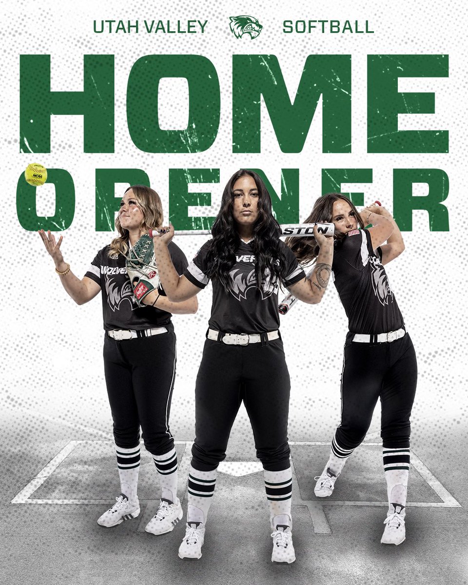 UVUSoftball's tweet photo. Get ready for our Home Opener TOMORROW @ 2pm!! 

#GoUVU #UVU #ProtectTheDen #WAC #NCAA #softball #adidas #athletics #sports #utahvalley #D1 https://t.co/exhK1gjWFd