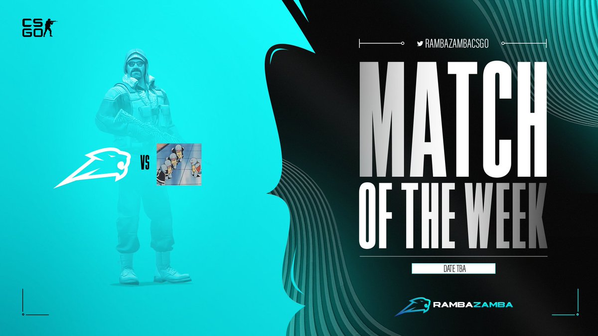 rambazambacsgo's tweet photo. ⚪️🔵 Match of the Week! 😼

Kann die streak auch gegen AMAWU halten???

🌎@99damage @ESL 
🆚 AMAWU
📺 any casters?
📅 TBA

Lineup: TBA

https://t.co/RAGevzTh3X

#HomeoftheBeast https://t.co/P8zjKNGmLF