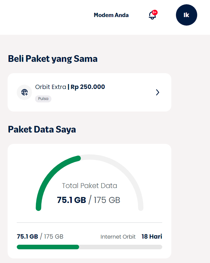 ilham_icam's tweet photo. @myorbitid bisa tolong cek 6281384963739 kenapa, Selalu ter redirect page https://t.co/9o5X11EDIu ? padahal jika dicek kuota masih 75GB https://t.co/MR4OfovKCc