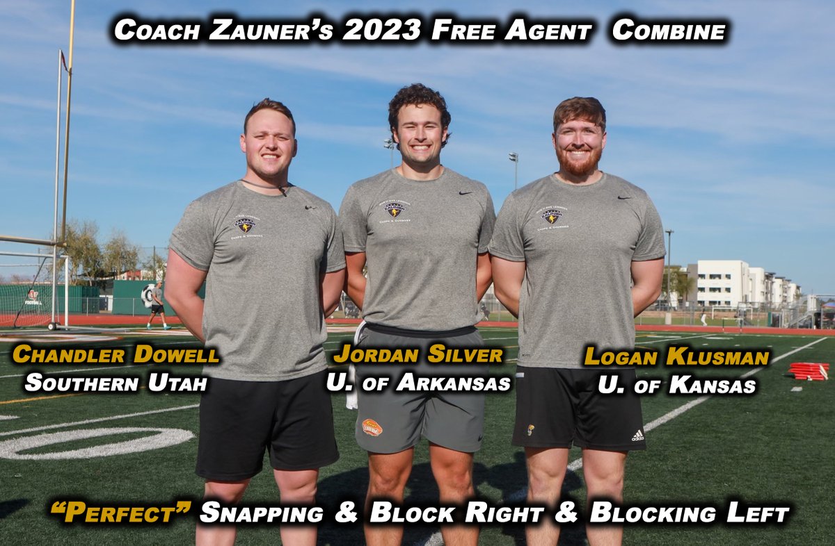 CoachZauner's tweet photo. Coach Zauner's FAC Snappers Award Winners:  Mr. "Perfect" Jordan Silver (Arkansas) Perfect on FG &amp; Punt Snaps.  30 Point  "Perfect" Laces Drill (Jordan Silver, Steve Wirtel &amp; Brett DioGuardi, 24 Point Punt Snap Drill (Logan Klusman, Chandler Dowell &amp; Jordan Silver).  Great Job! https://t.co/2zqfIvSBkb