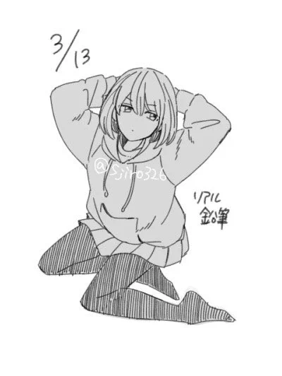 手癖ガールと春告おじさん #posemaniacs 