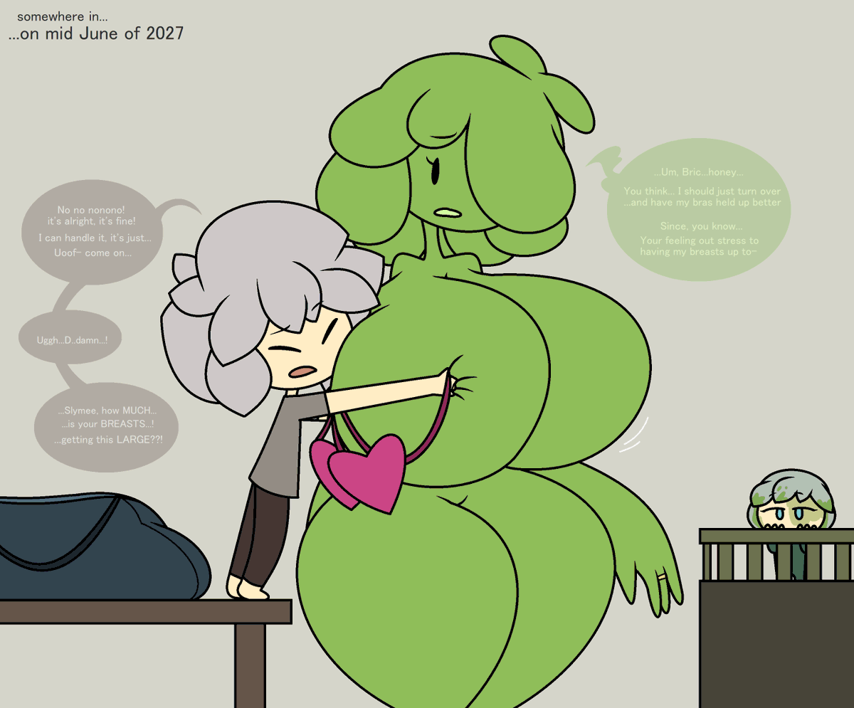 LaArtist322's tweet photo. Quite often hard time of preparing while tries to putting her bra that only her breasts has been growing pretty large.
Brickie and Slymee by @sycneit while Slicky's from me.
#digital #fanart #brickie #slymee #slicky #largebreasts #hardtime #preparing #timeskip #sycne #laartist322 https://t.co/5SmJNMmz1v