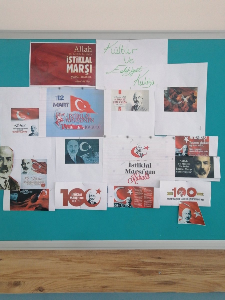 İstiklal Marşı pano çalışmamız.